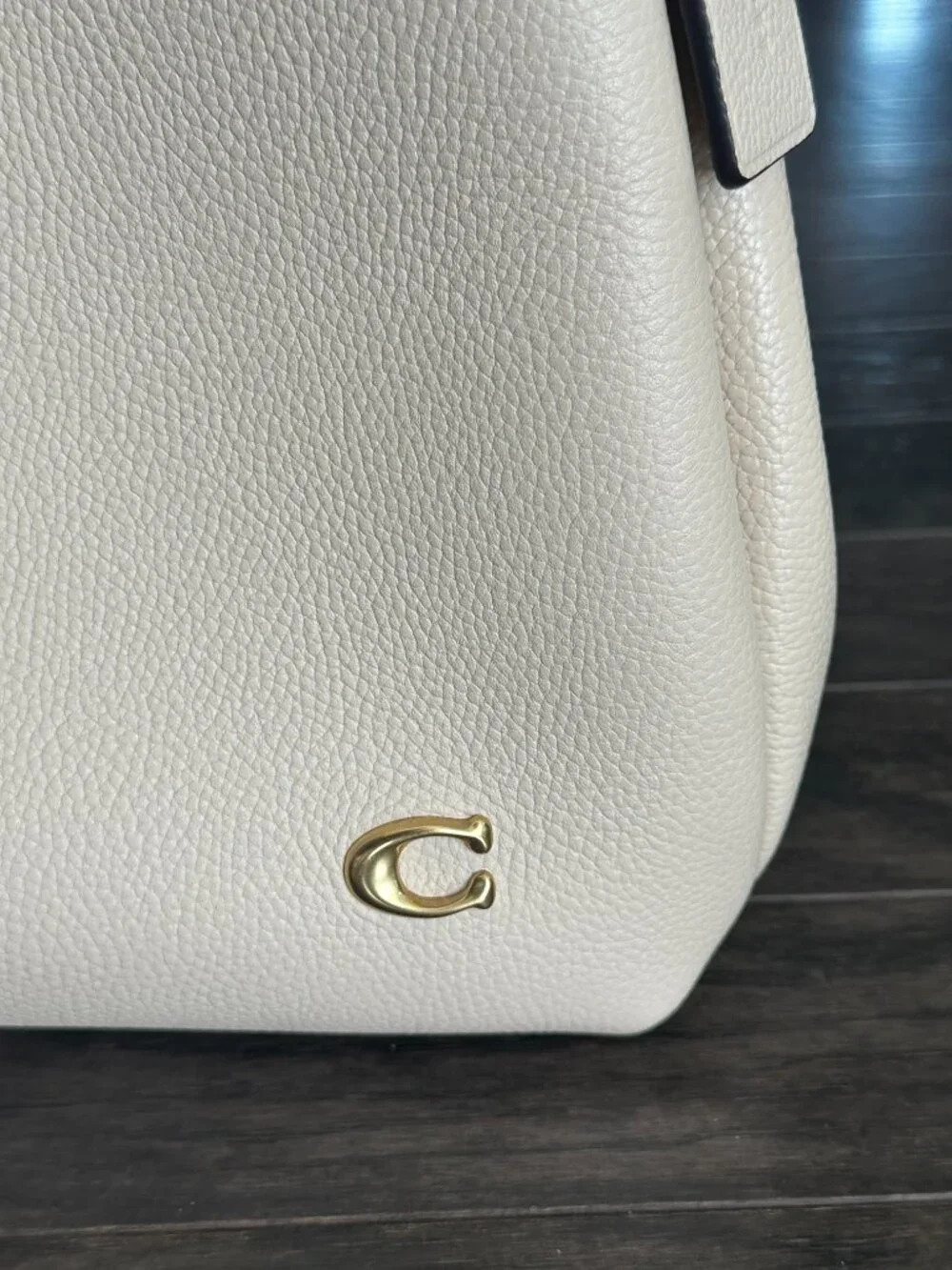 Coach Ivory Pebbled Leather Lana Shoulder Bag Style #F2479-CM544 *NWT* - Picture 8 of 13